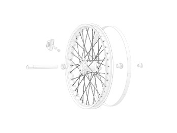 Vorderradspeichen für 21"