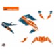 matt orange blau
