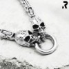 Dark Skull by Rockyfy Edestahl Totenkopf Halskette Koenigskette 6mm mit Totenkopfanhaenger 02