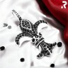 Kettenanhaenger Lilie Fleur de Lis Schwarz Silber mit Steinen Damen Frauen Herren Mnner Rockerschmuck Bikerschmuck Rockyfy 01_800x800 (1)