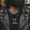 Rockyfy Totenkopf Halskette Skullkette Steinkette Lavasteinkette mit Totenkopfanhaenger 15_800x800