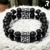 Rockyfy Totenkopfschmuck Totenkopfarmband Lavasteinarmband Doppelarmband Vulkanstein mit Totenkoepfen Black Souls 06_1920x1920