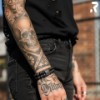 Rockyfy Totenkopfschmuck Totenkopfarmband Lavasteinarmband Doppelarmband Vulkanstein mit Totenkoepfen Black Souls 10_1920x1920