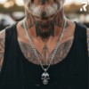 Totenkopf Anhaenger silber Edelstahl Kettenanhaenger Skull mit Kette Rockyfy Bikerschmuck Rockerschmuck 09_1920x1920