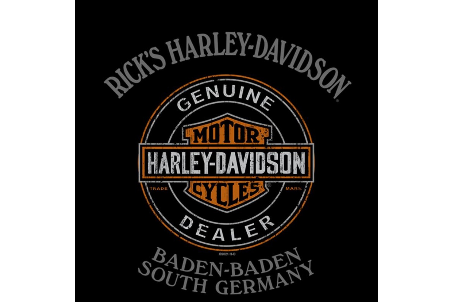 Harley-Davidson Herren Dealer Shirt "Ratio" R003778 Schwarz American Heritage 