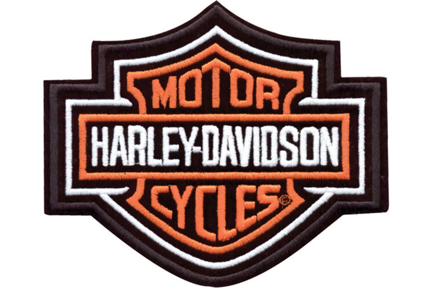 Aufnäher Sammlerstück Merchandise HD Fanartikel Harley-Davidson 8 Zoll gestickter Winged Bar & Shield Logo 