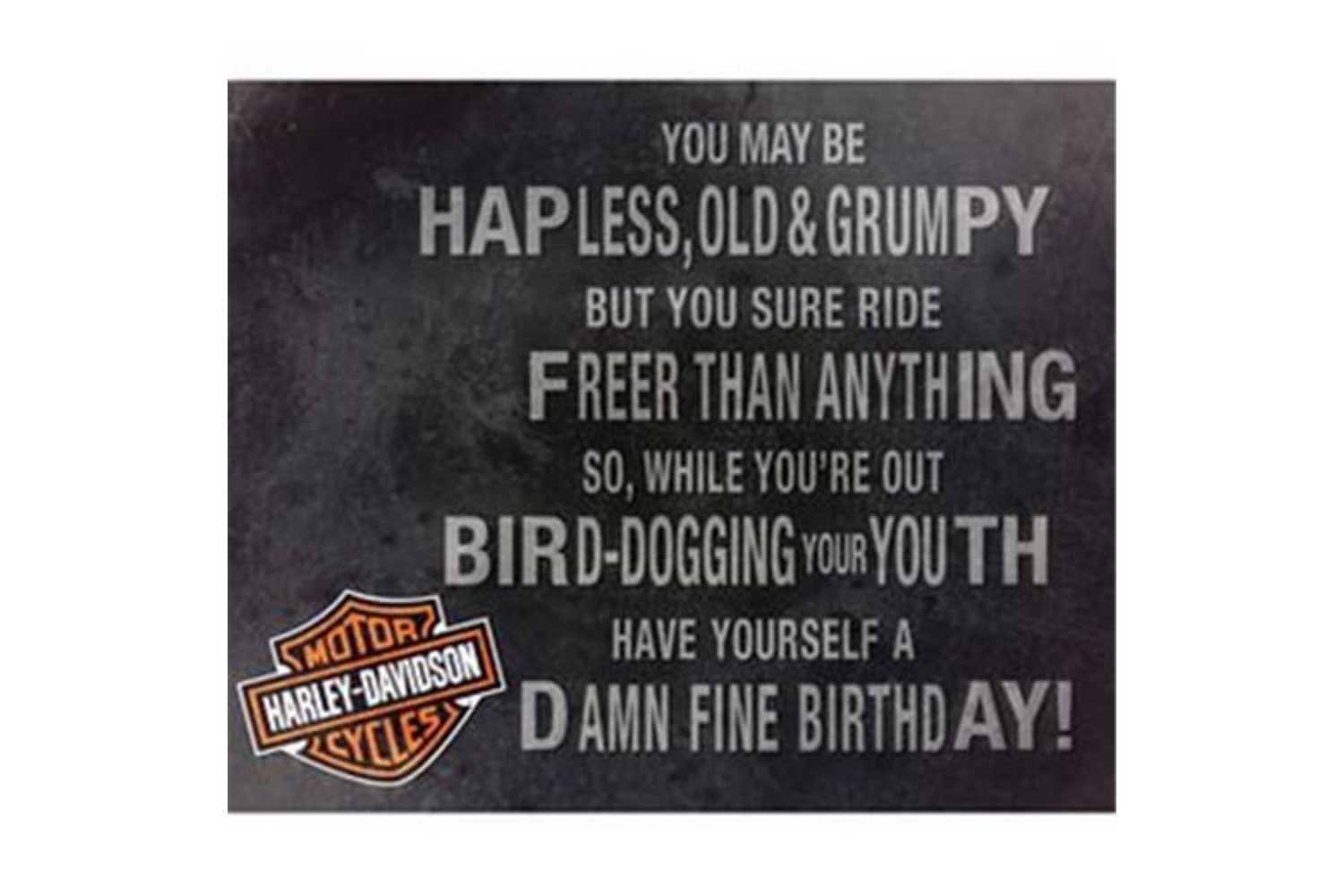 HarleyDavidson Geburtstagskarte "Happy Fing" HDL20064