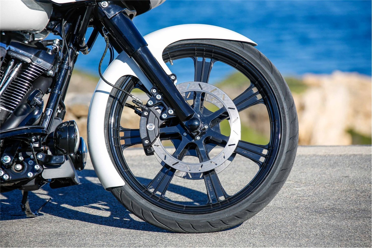 Ricks Harley-Davidson "Seven Sins" 13" 330mm poliert Bremsscheibe Motorrad 