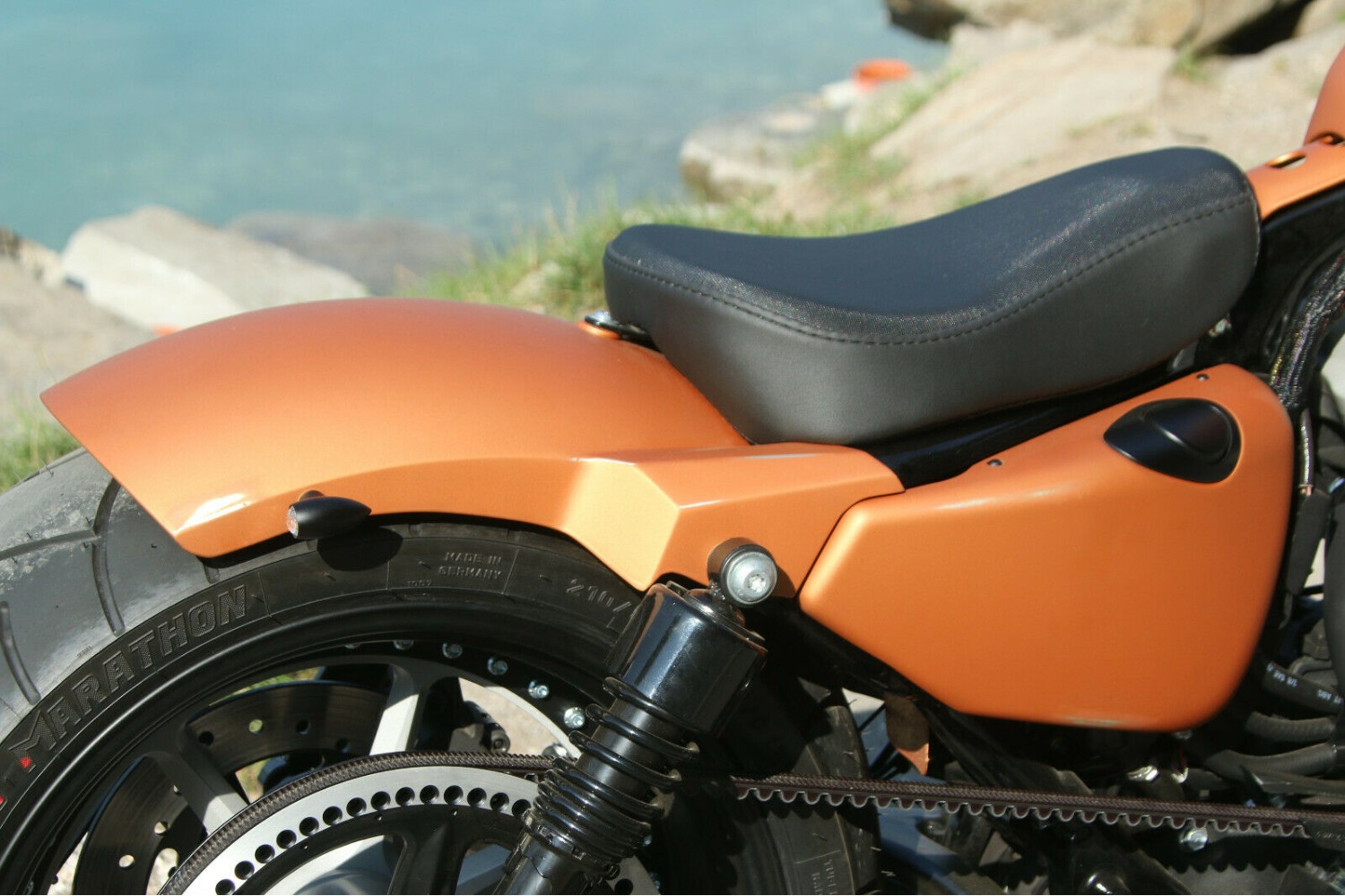 Ricks Harley Sportster ab 2010 für 210er Räder Schutzblech Fender hinten Stahl 
