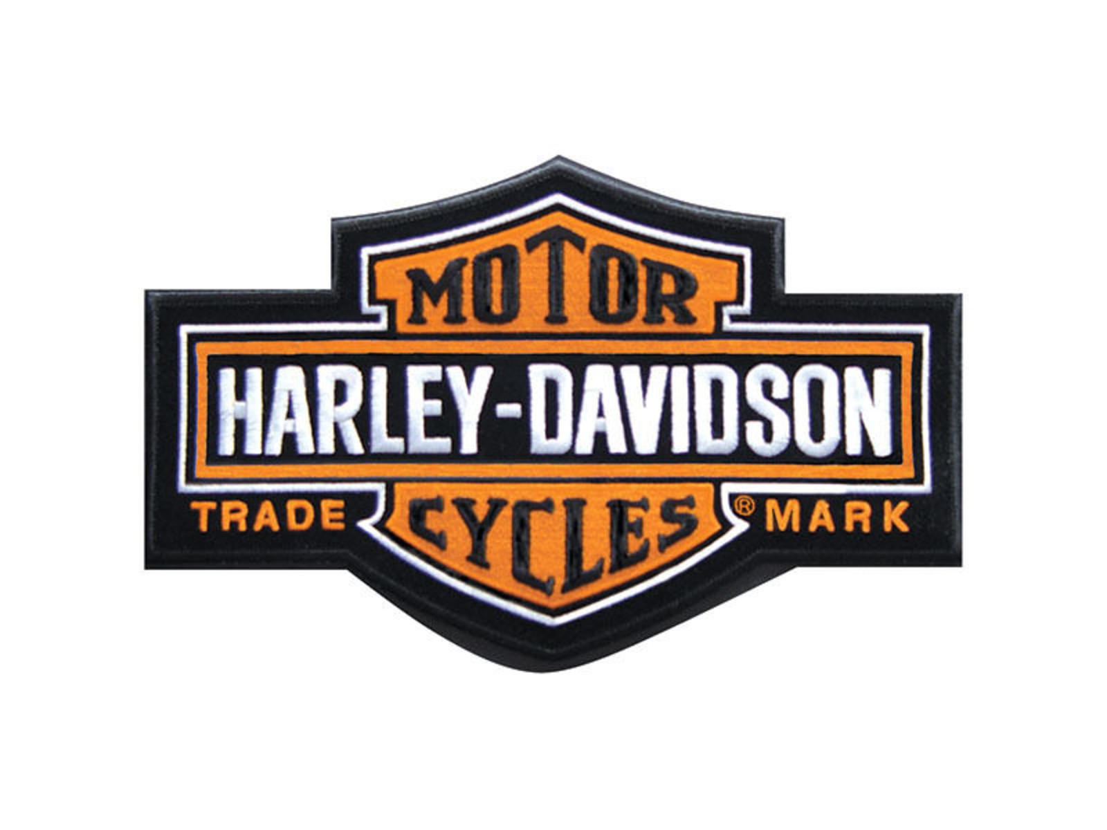 weiß/orange Harley-Davidson Harley Davidson Patch