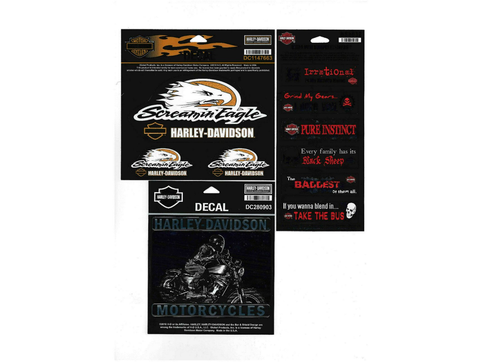 harley davidson sticker pack