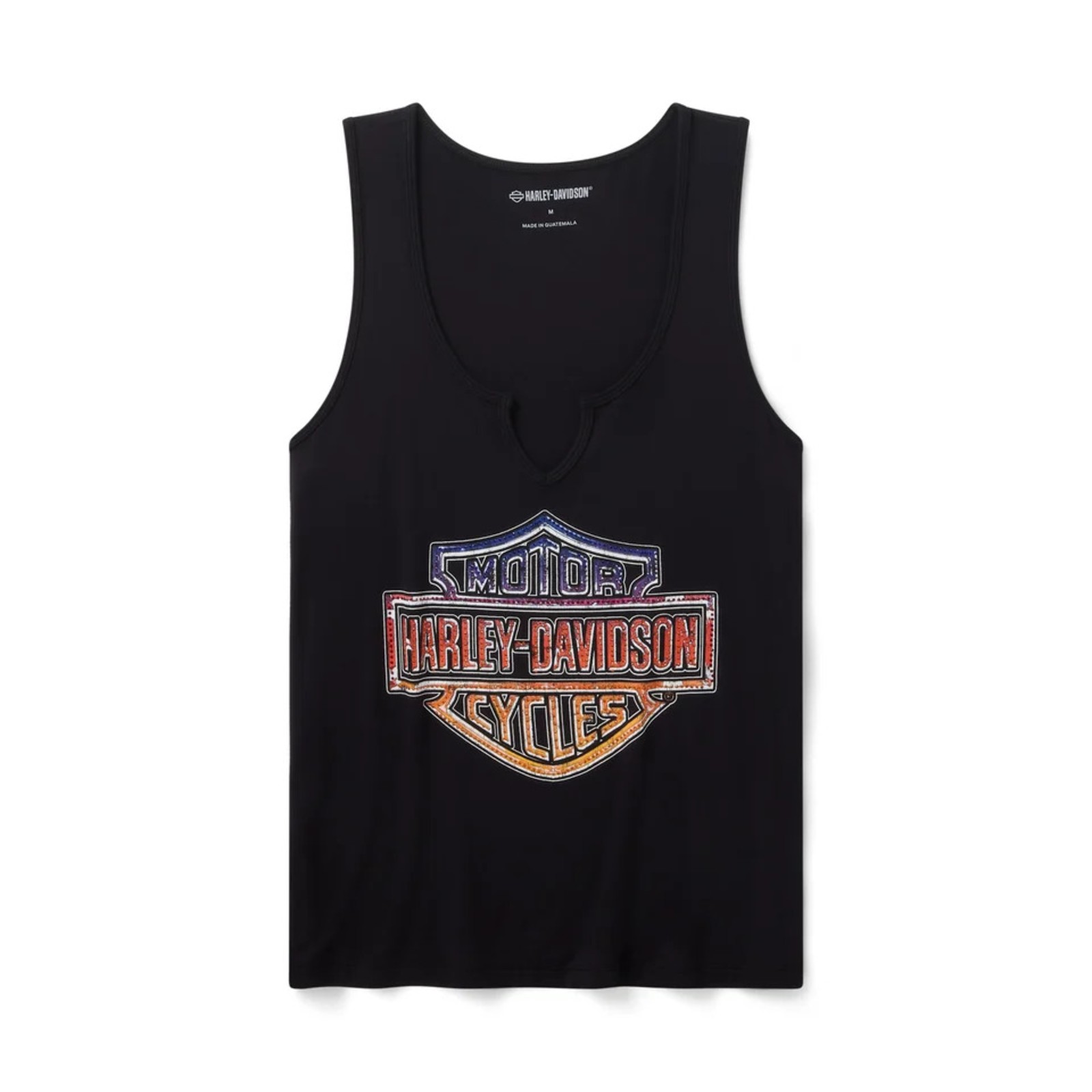 T-shirt Femme Harley-Davidson Logo Clouté Noir - Taille 2XL, Manches Courtes - Neuf Avec étiquettes