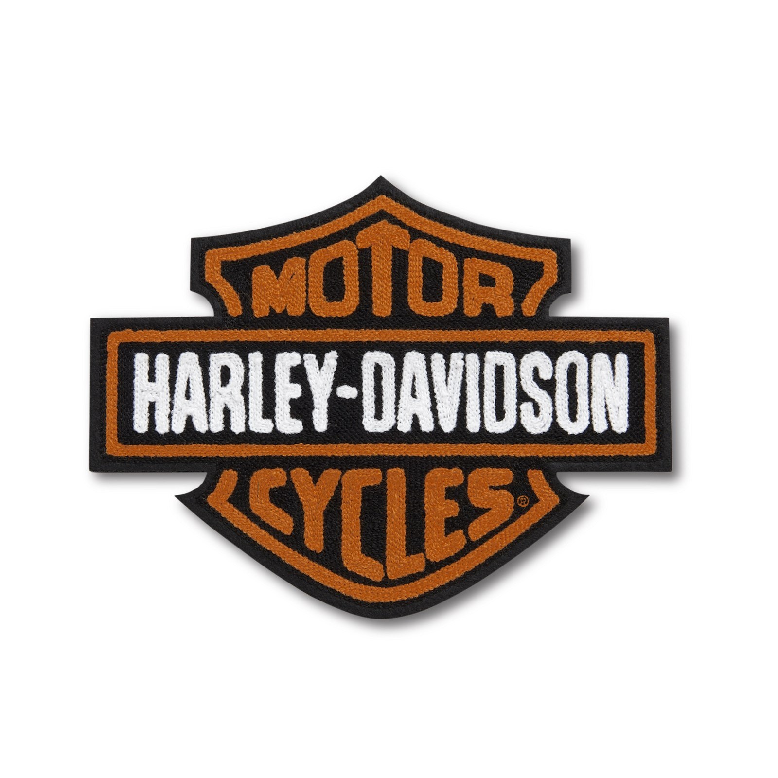 Harley-Davidson Aufnäher/Emblem "BAR & SHIELD" orange *EMB302382* mittel 
