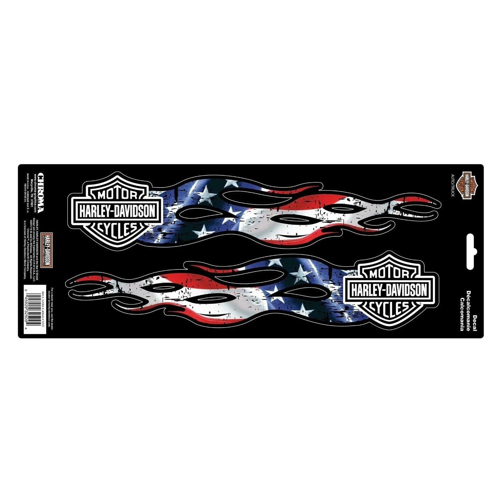Harley-Davidson Sticker B&S Flames Stars & Stripes CG-32509