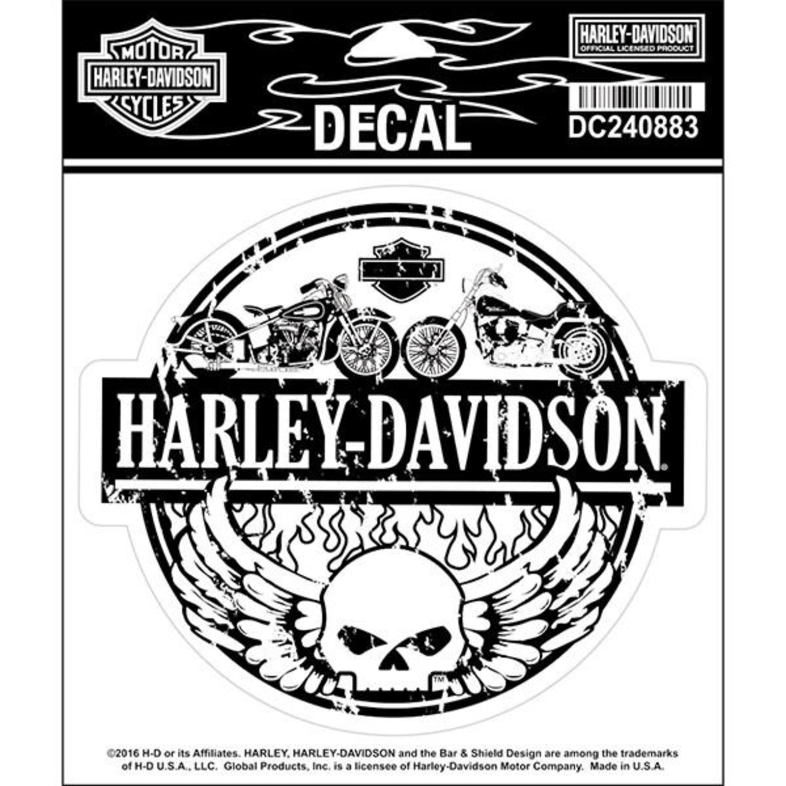 Harley Davidson Decal/Aufkleber Straight Wings DC339384