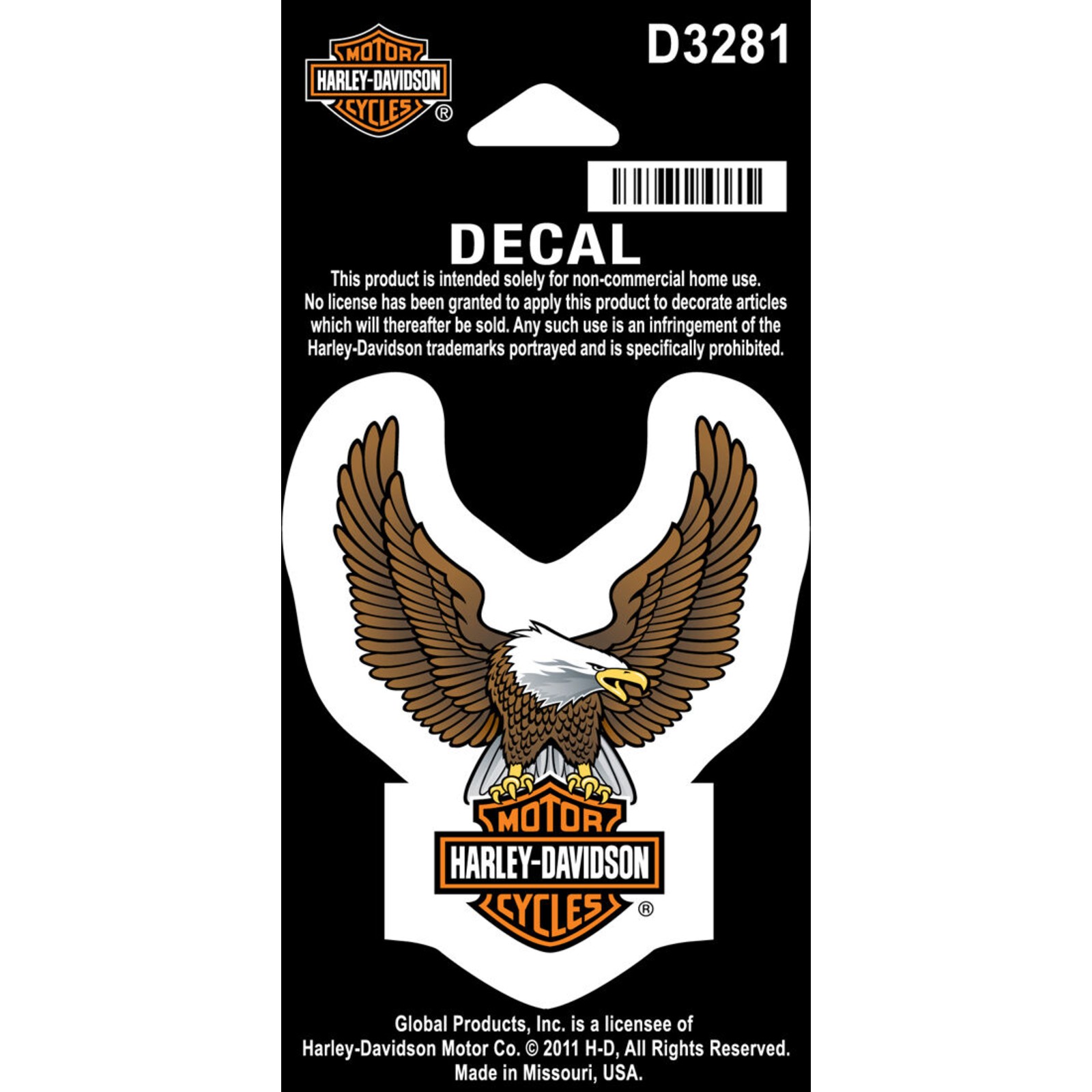 Harley-Davidson Decal/Aufkleber BROWNEAGLE D3281