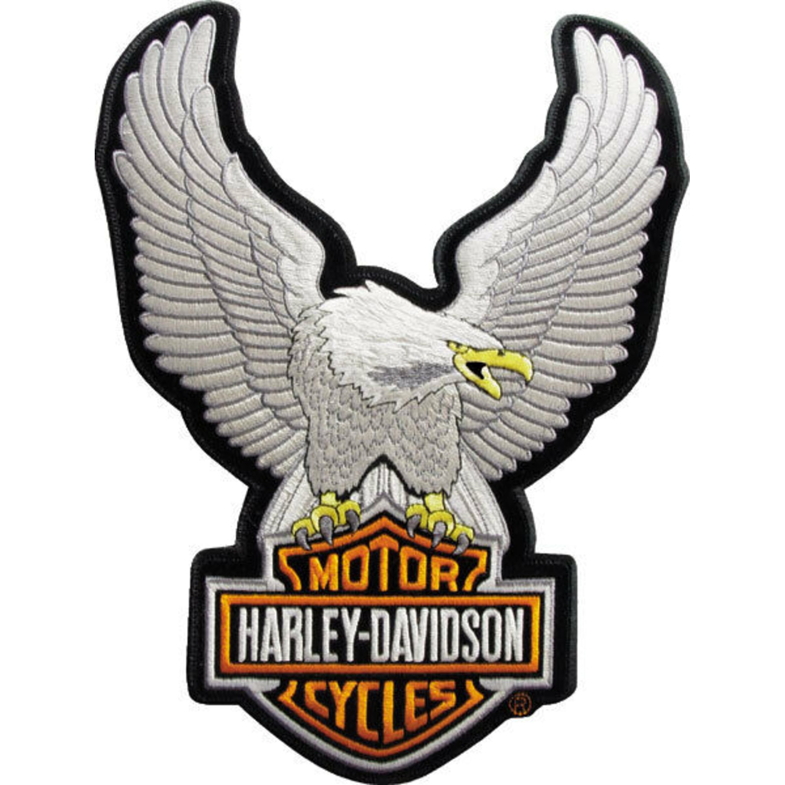 Harley Davidson Patch Emblem Upwing Eagle Silver Patch Emb328062 Small