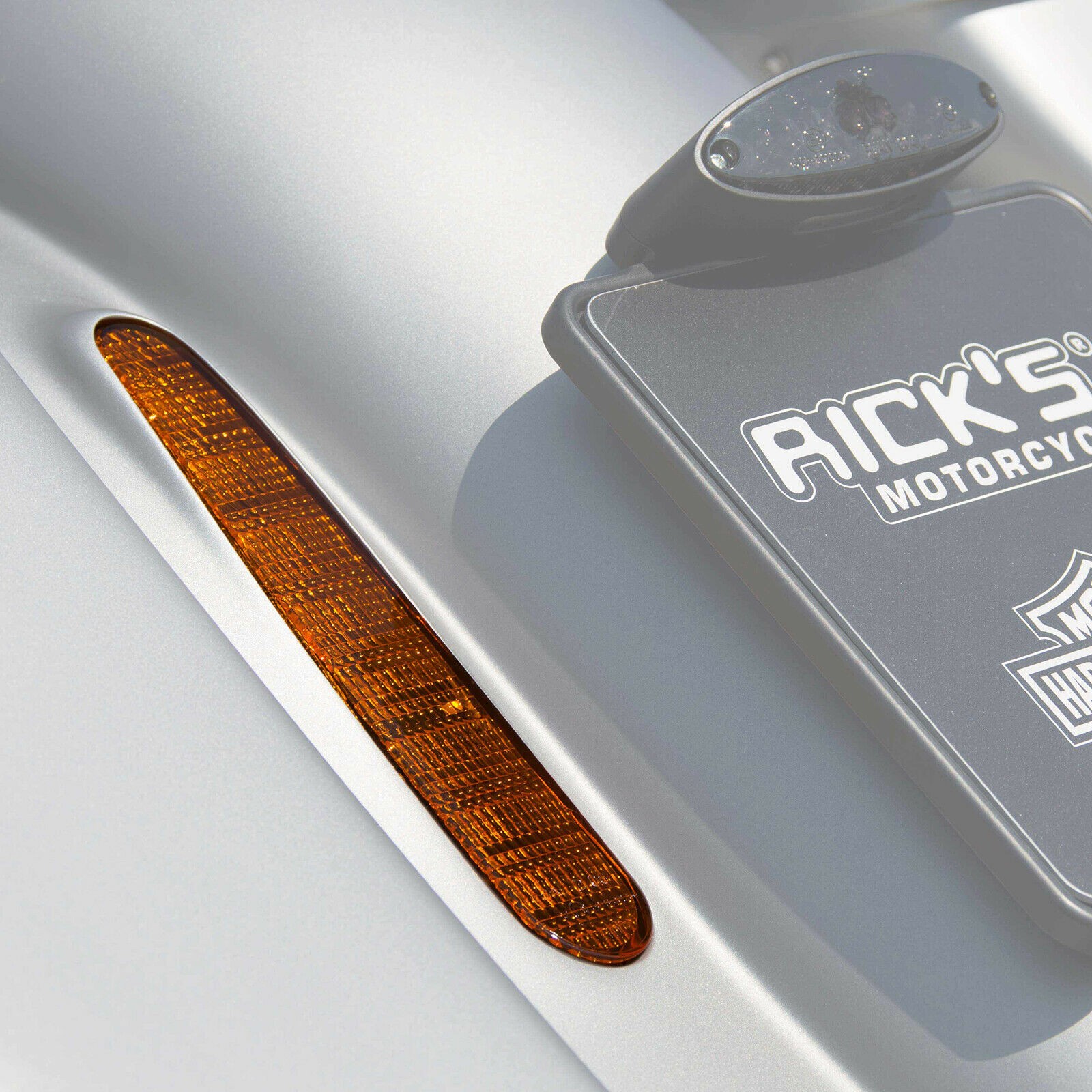 Ricks Harley Touring Fender CVO-señales luminosas naranja 2009-2013 con marca de verificación e 
