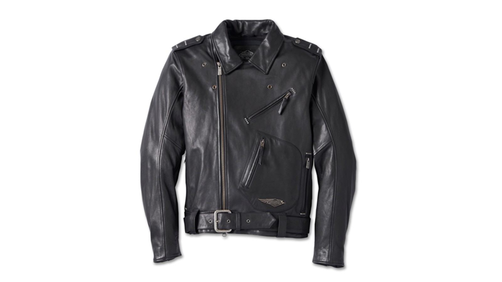 Leather biker jacket harley on sale davidson