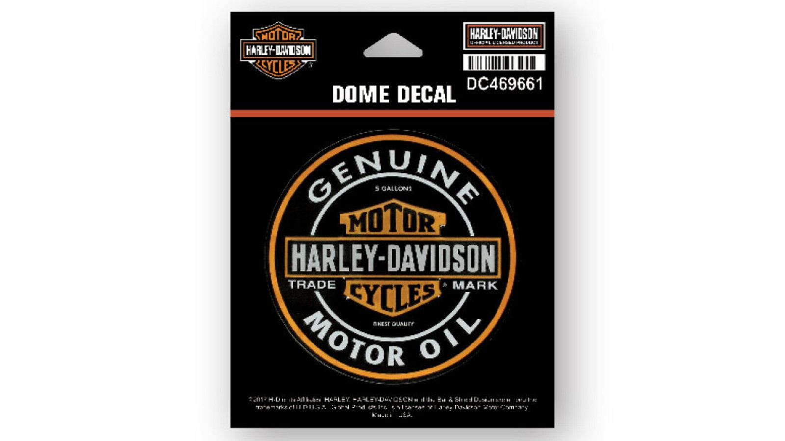Harley-Davidson Aufkleber/Dome Decal GENUINE MOTOR OIL DC4