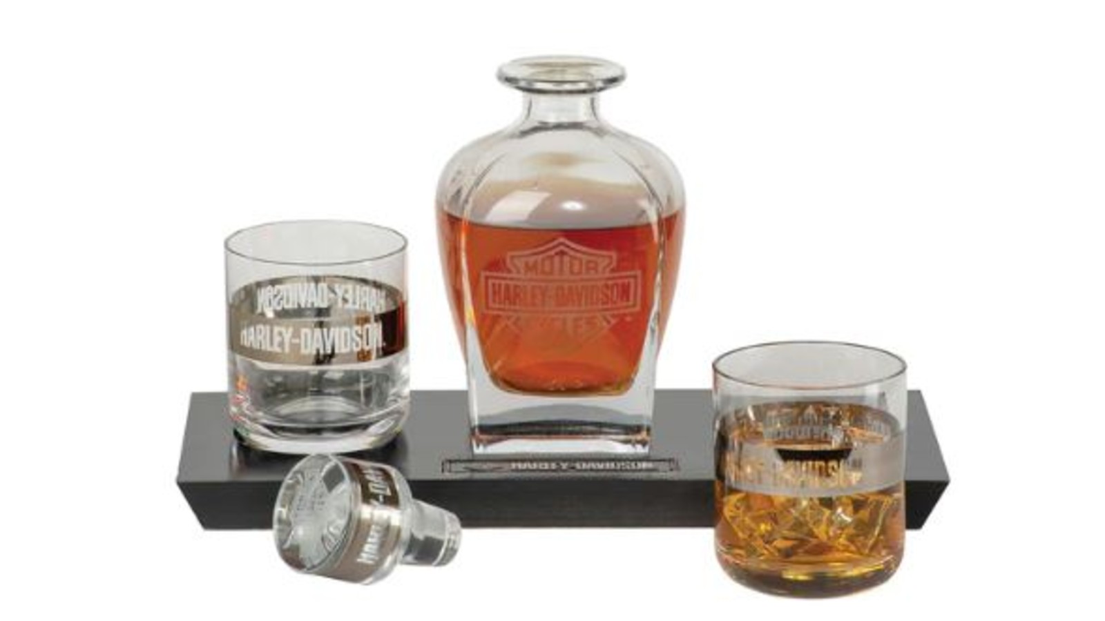 harley davidson bar and shield decanter set