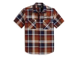 Chemise Homme Harley-Davidson Imprimé Moto Hawaïen - Taille M Manches Courtes - Occasion Très Bon état