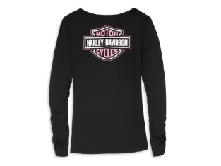 T-shirt Manches Longues Harley-Davidson Pour Femme - Vert Menthe - Neuf Avec étiquette