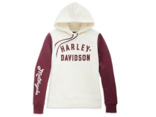 Harley-Davidson Men's Hoodie - 96296-23VM Maroon Black Logo Large NEW