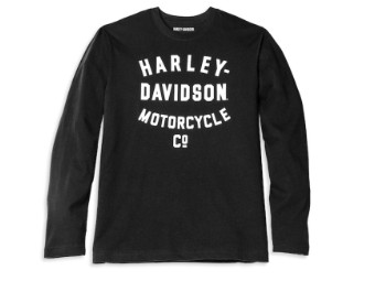 Harley-Davidson Racer Font Motorcycle Co. Long Sleeve Graphic Tee Herren