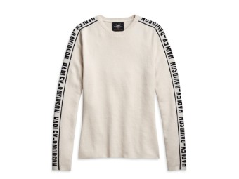 Women Sweatshirt -Tan- Shirt Long Sleve 96186-21VW Longsleeve Beige