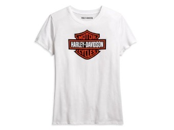 Damen T-Shirt "Classic Logo" Bar & Shield Weiß 96234-21VW