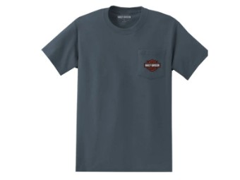 Herren T-shirt "Bar & Shield Pocket" 96328-23VM