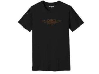 Men's T-Shirt -Vertical Stripe- Bar & Shield Logo 96368-21VM Tee