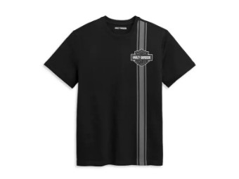 Men's T-Shirt "Vertical Stripe" Bar & Shield Logo 96368-21VM Tee