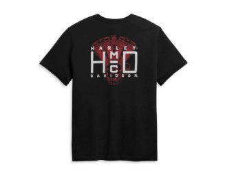 Men's T-Shirt "H-D Motorcycles Engine" 96435-21VM Black