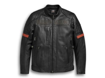 Men's Vanocker Waterproof H-D Triple Vent System Leather Jacket 98000-20EM
