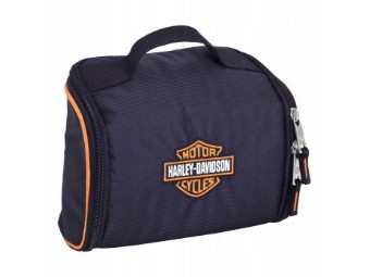 Harley-Davidson Men's Toiletry bag A99610 Black/Orange Bar & Shield
