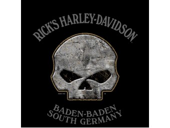 Harley-Davidson Herren Dealer Shirt "Up Flames" R004053 Schwarz Bar & Shield