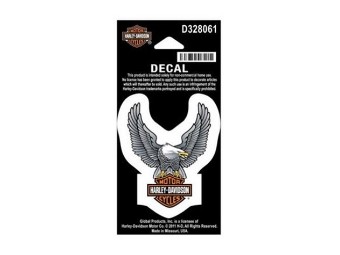 Decal/Sticker -Up Wing Eagle- Silver XS D328061 Eagle