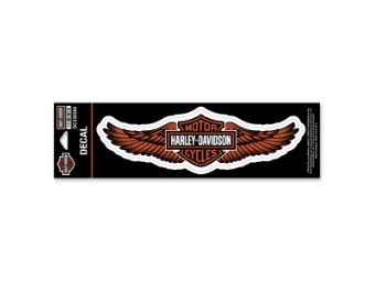 Harley Davidson Sticker / Decal -Straight Wings- Orange DC339384