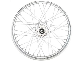 Chrome spoke wheel for Sportster models 21'' x 2.15'', single disc