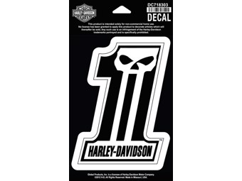 Harley-Davidson Aufkleber Decal "#1 SKULL" DC718303 Number One