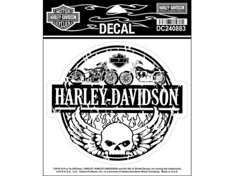 Harley-Davidson Aufkleber, Decal "WINGED SKULL" Sticker *DC2240883*