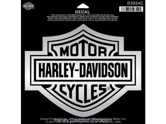 Harley-Davidson Sticker/Decal -BAR + SHIELD chrom - big *D3024C*