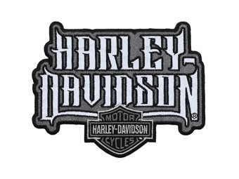 Harley-Davidson Aufnäher, Emblem "SPIKED TEXT" reflective EM208752 mittel Patch