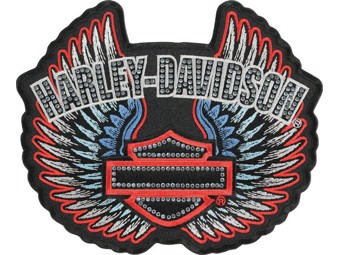 Harley-Davidson Aufnäher/Emblem "STUDDED REBEL SPIRIT" Glitzer, Straß EM086843
