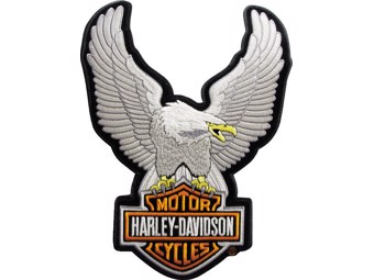 Harley-Davidson Aufnäher Emblem "UPWING EAGLE SILVER" Patch EMB328062 klein