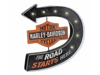 Harley-Davidson Bar & Shield Marquee HDL-15519 LED Metal Sign Pub Battery