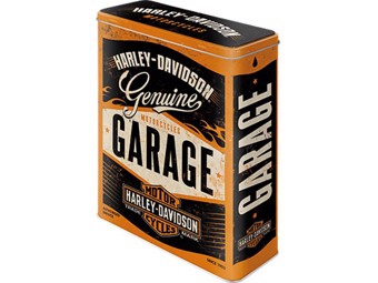 Harley-Davidson Tin Can -GARAGE- Vintage Storage Box NA30321