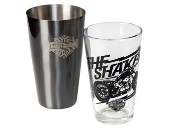 Harley-Davidson -BOSTON SHAKER SET- HDL-18554 Bar & Shield Mix Glas Shaker